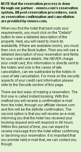 Online reservation
